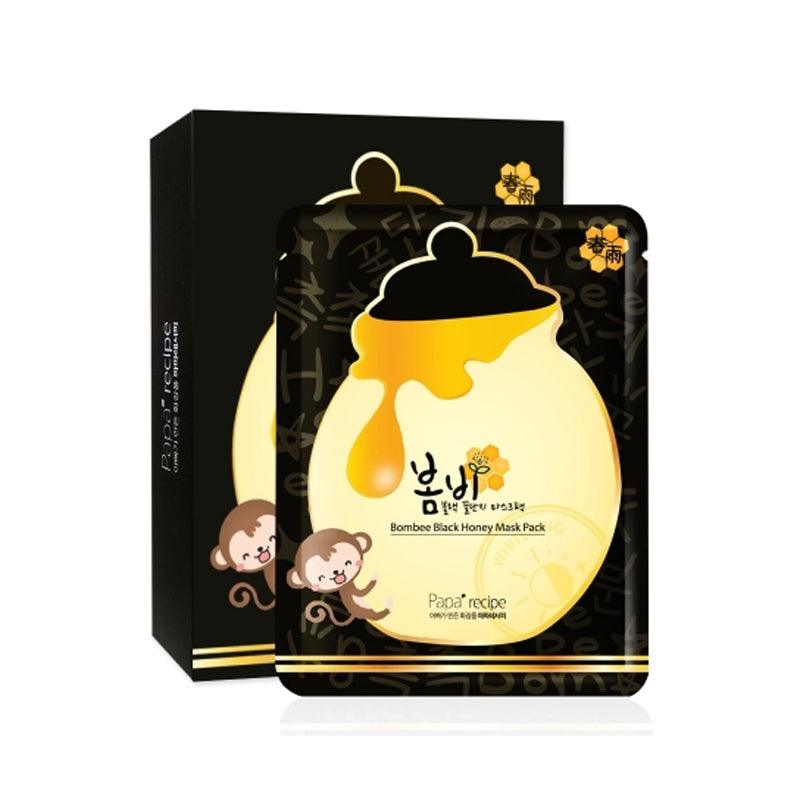 韓國Papa Recipe春雨竹炭黑蘆卡蜂蜜面膜 10片